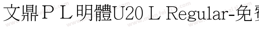 文鼎ＰＬ明體U20 L Regular字体转换